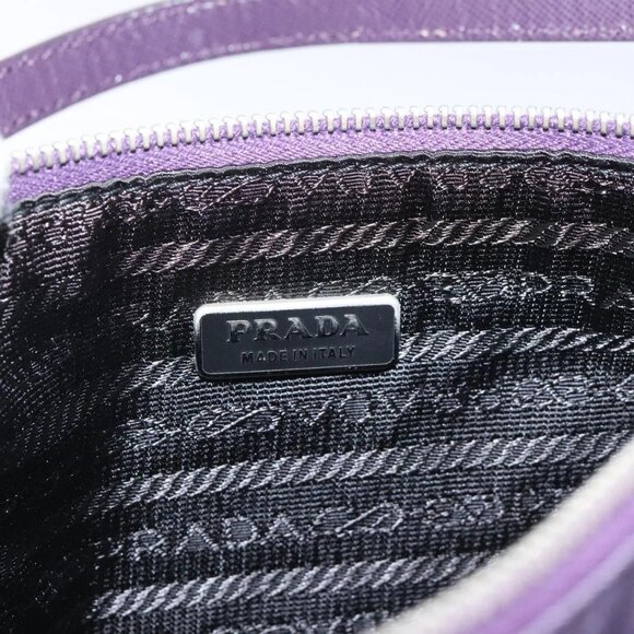 PRADA Accessory Pouch Nylon Purple Silver Auth EC719 - Picture 11 of 16